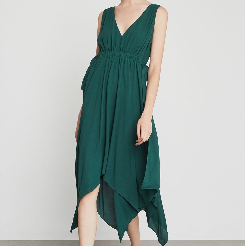 BCBG Fern Glow Handkerchief Dress FERN   